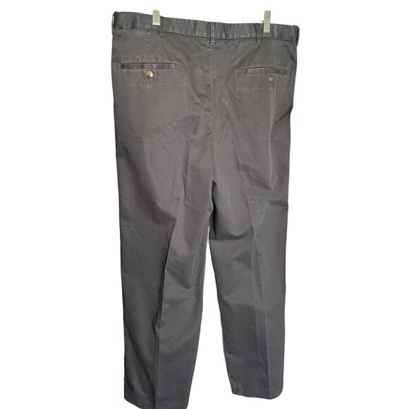 Haggar gray dress pants Select no-iron cotton 36 x 30 - Picture 2 of 6